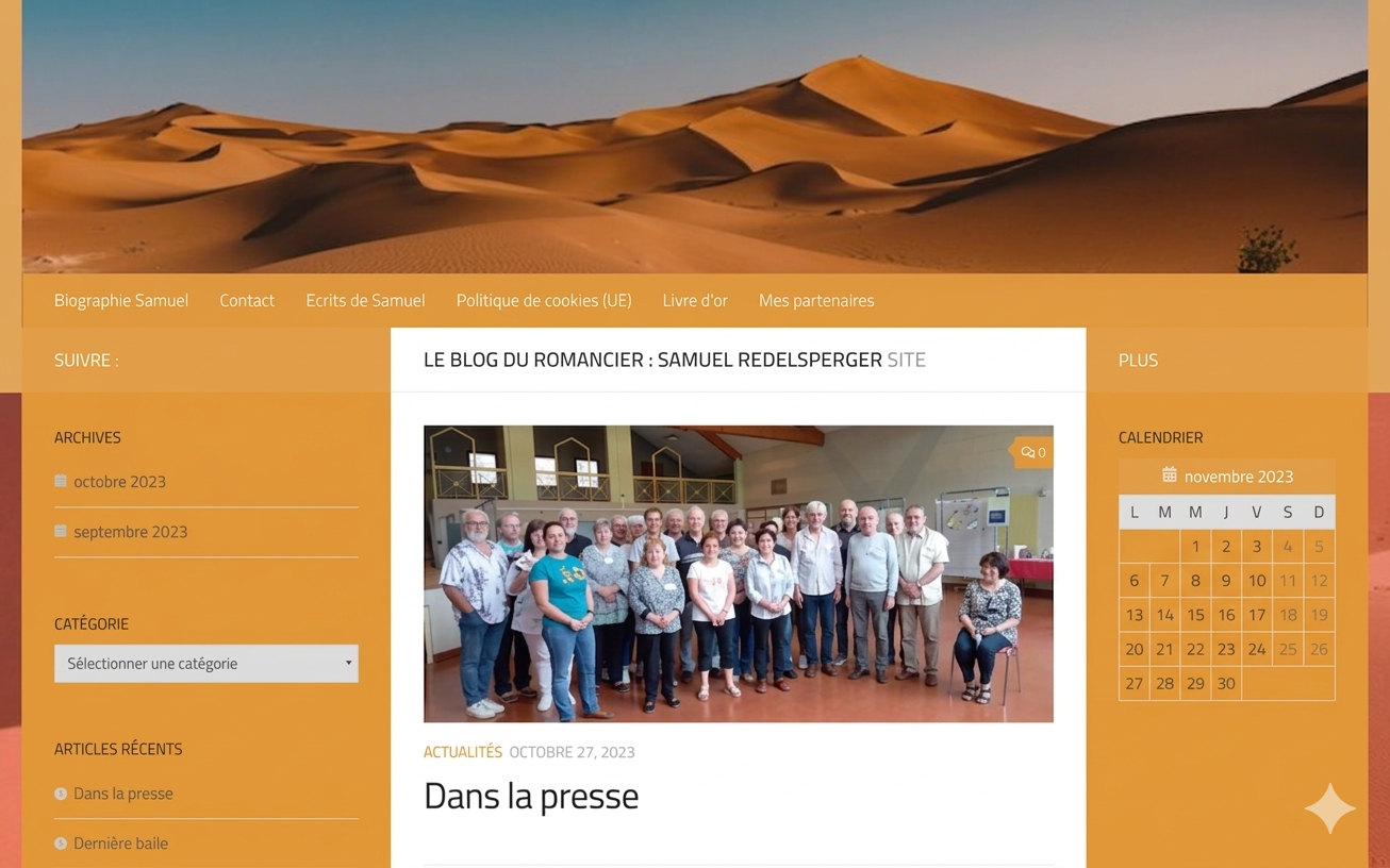 Le blog du Romancier : Samuel Redelsperger